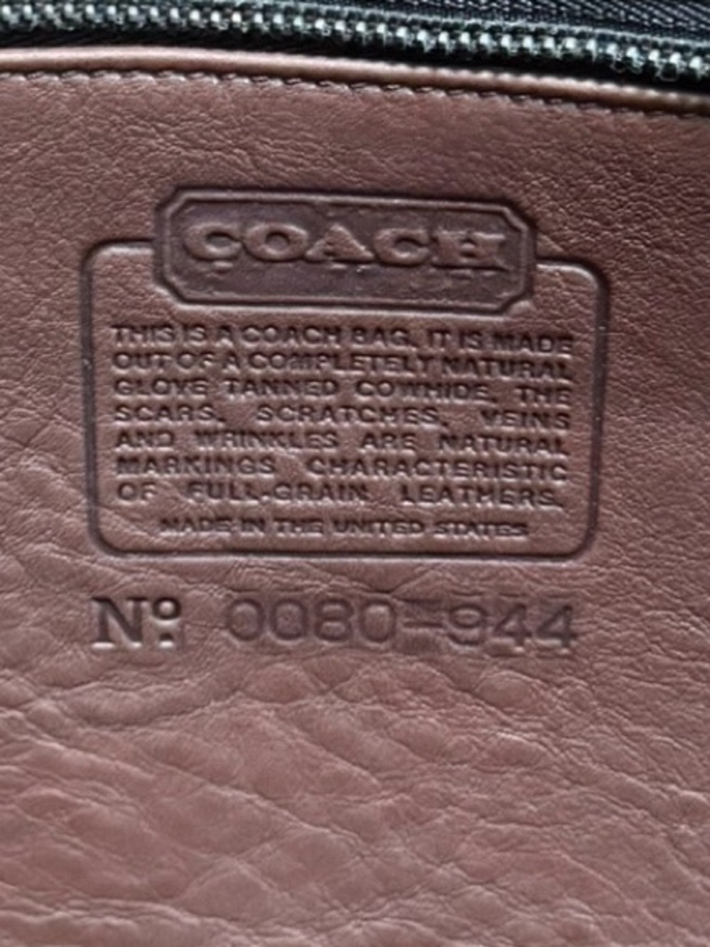 Vintage Coach Metropolitan Brief Bag 1990 Leather Brown Mahogany Laptop Bag Rare - Picture 5 of 5